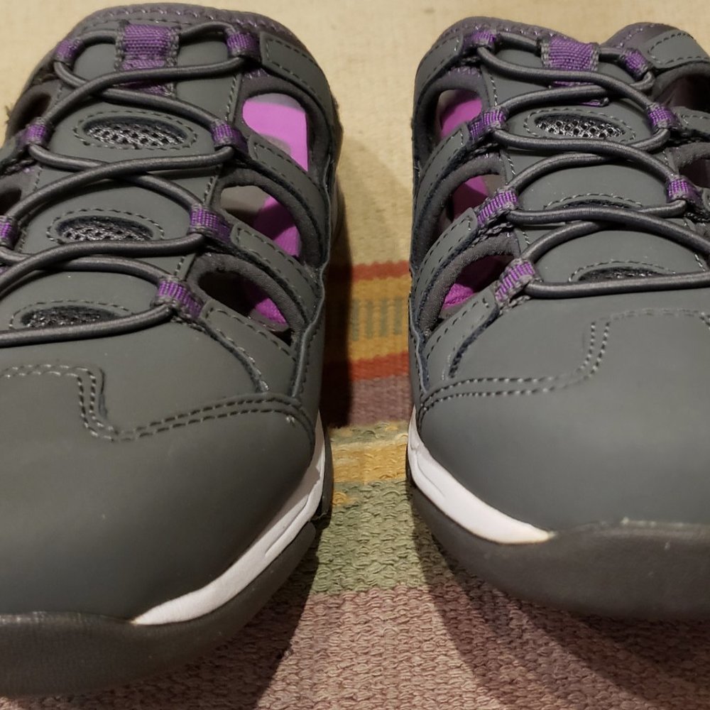 RYKA Tensile Women's Gray/Purple Leather Slip-On Mule 11M NIB - Picture 8 of 9